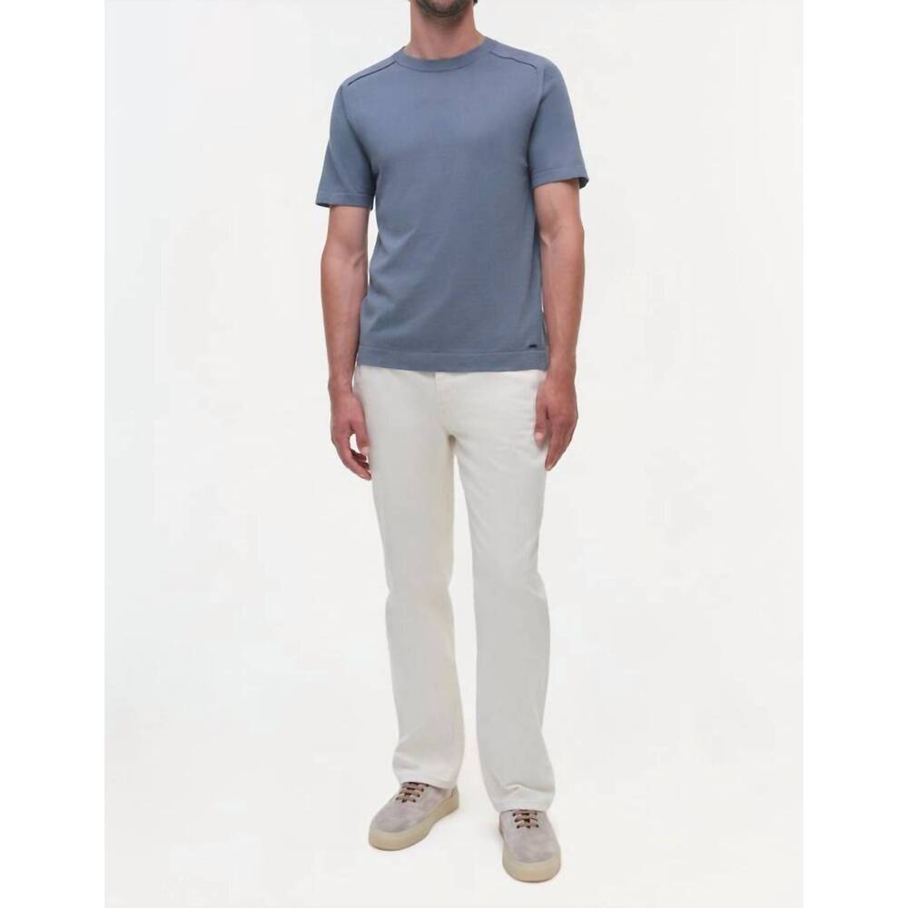 NEW SIMKHAI kellyn short sleeve crewneck top in steel